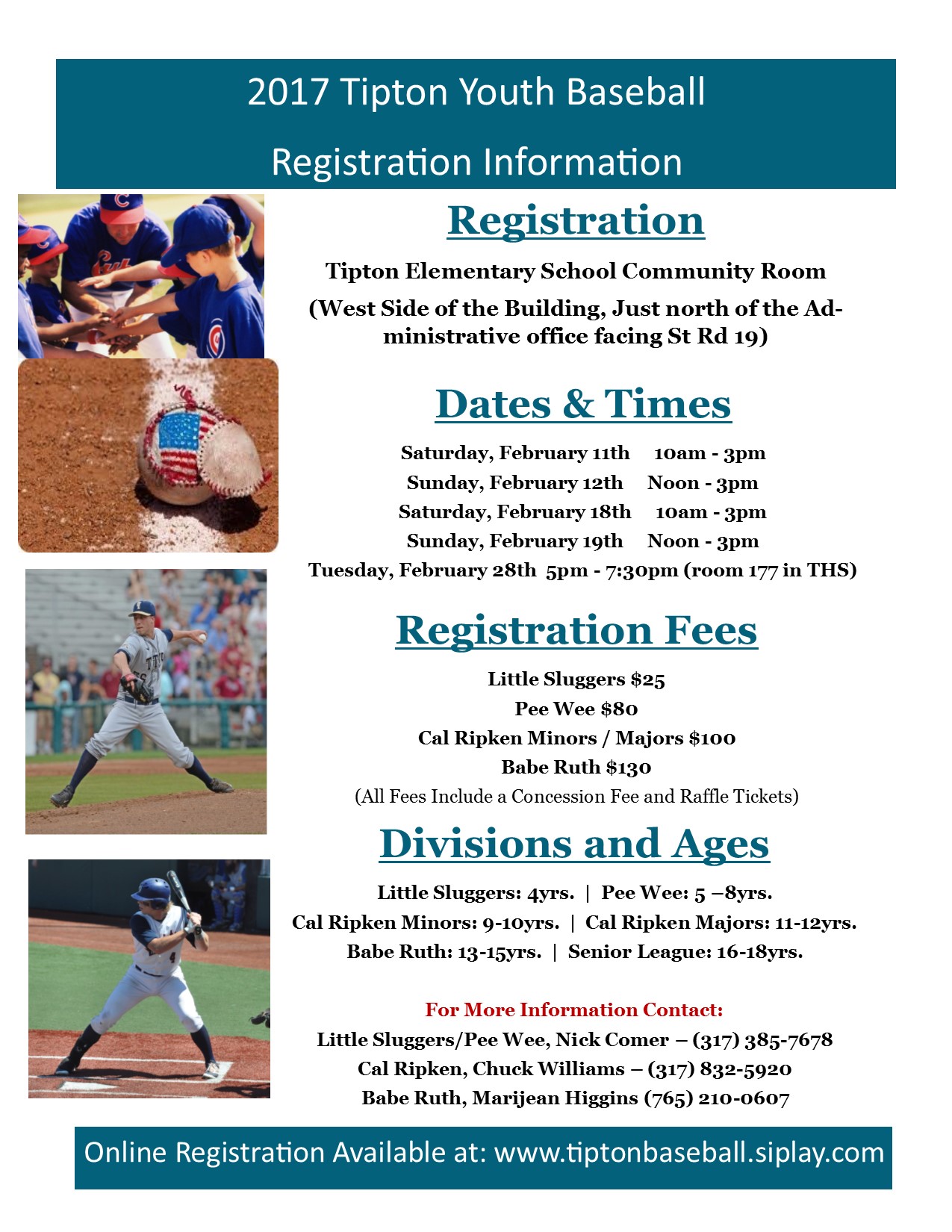 league news baseball sign up flyers