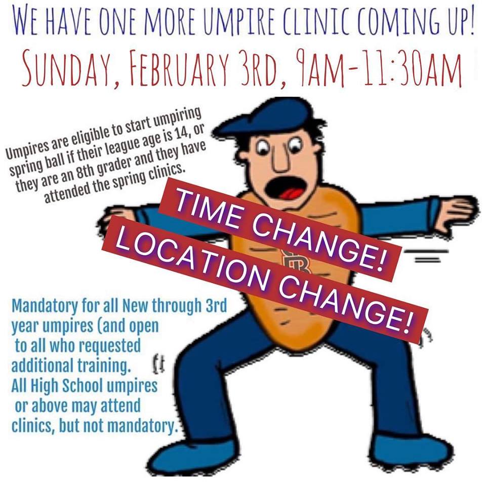 Umpire Clinic Moved Umpire Clinic Moved