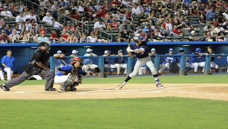 Player at plate during Sun Belt Collge game at Kino Sports Complex Player at plate during Sun Belt Collge game at Kino Sports Complex